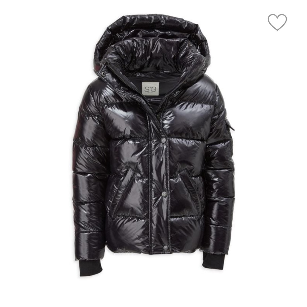 S13 Girls High Shine Straight Puffer Jacket